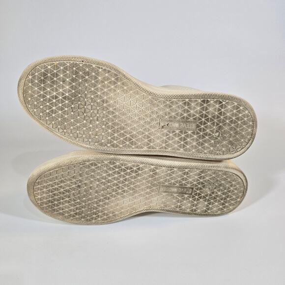 L Steve Madden Dodger Sneaker Women's Cream Beige Size 9 Neutral Vintage Vibe - Picture 7 of 8